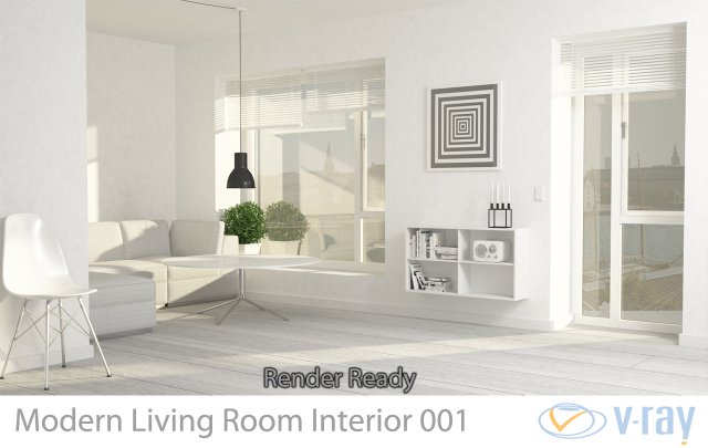 modern living room interior 001 Model 3D .c4d .max .obj .3ds .fbx .stl .blend 