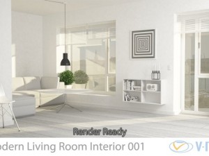 modern living room interior 001 3D Model