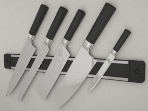knife set 01 Modèle 3D
