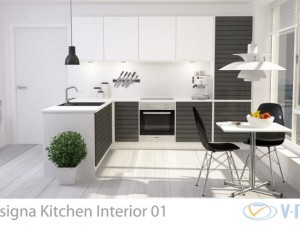 modern kitchen interior 001 Modelo 3D