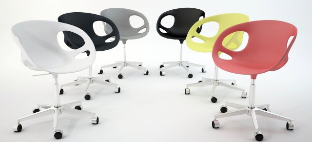 rin office chair 3D 模型 .c4d .max .obj .3ds .fbx .stl .blend 