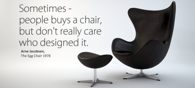 the egg chair  stool by arne jacobsen Modello 3D .c4d .max .obj .3ds .fbx .stl .blend 