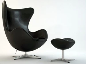 아르네 야콥센의 계란 의자 3D 모델