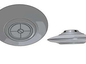 ufo classic flying saucer vray 3D Model