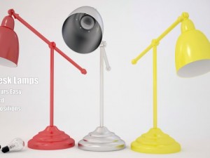 office desk lamp w bulb 3D Model