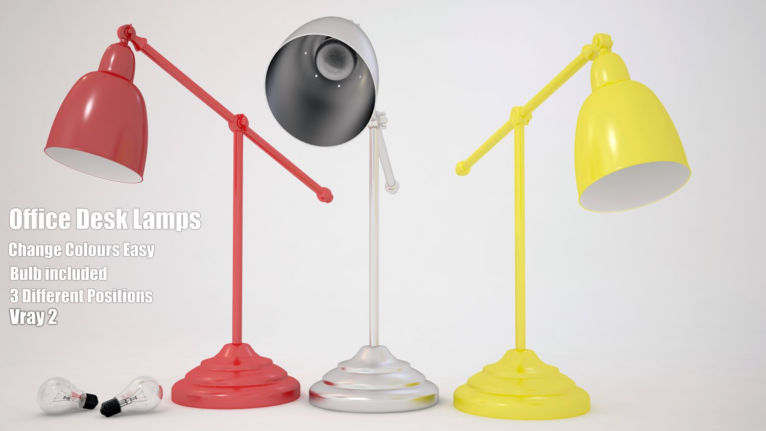 Office Desk Lamp W Bulb 3d Modell In Tischleuchten 3dexport