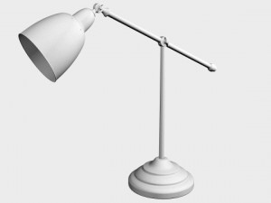 office desk lamp w bulb 3D Model