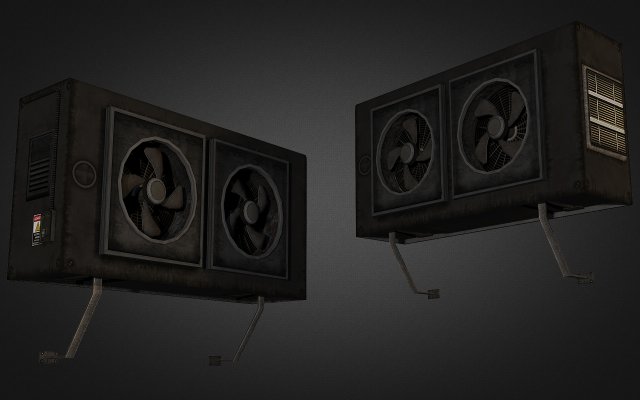 air condition unit 01 Model 3D .c4d .max .obj .3ds .fbx .stl .blend 