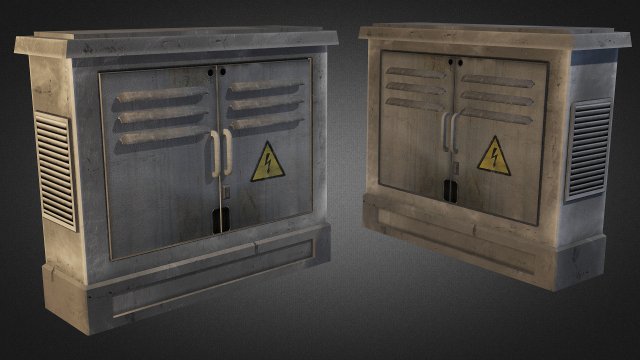 electric fuse box 02 Model 3D .c4d .max .obj .3ds .fbx .stl .blend 