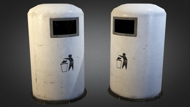 trashbin 01 3D 模型 .c4d .max .obj .3ds .fbx .stl .blend 