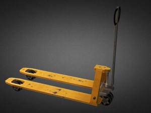 pallet truck and pallet Modello 3D