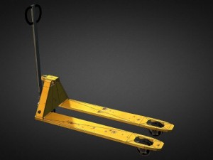 pallet truck and pallet Modello 3D