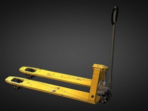 pallet truck and pallet Modello 3D