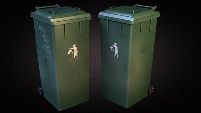 trash dumpster 01 3D 模型 .c4d .max .obj .3ds .fbx .stl .blend 