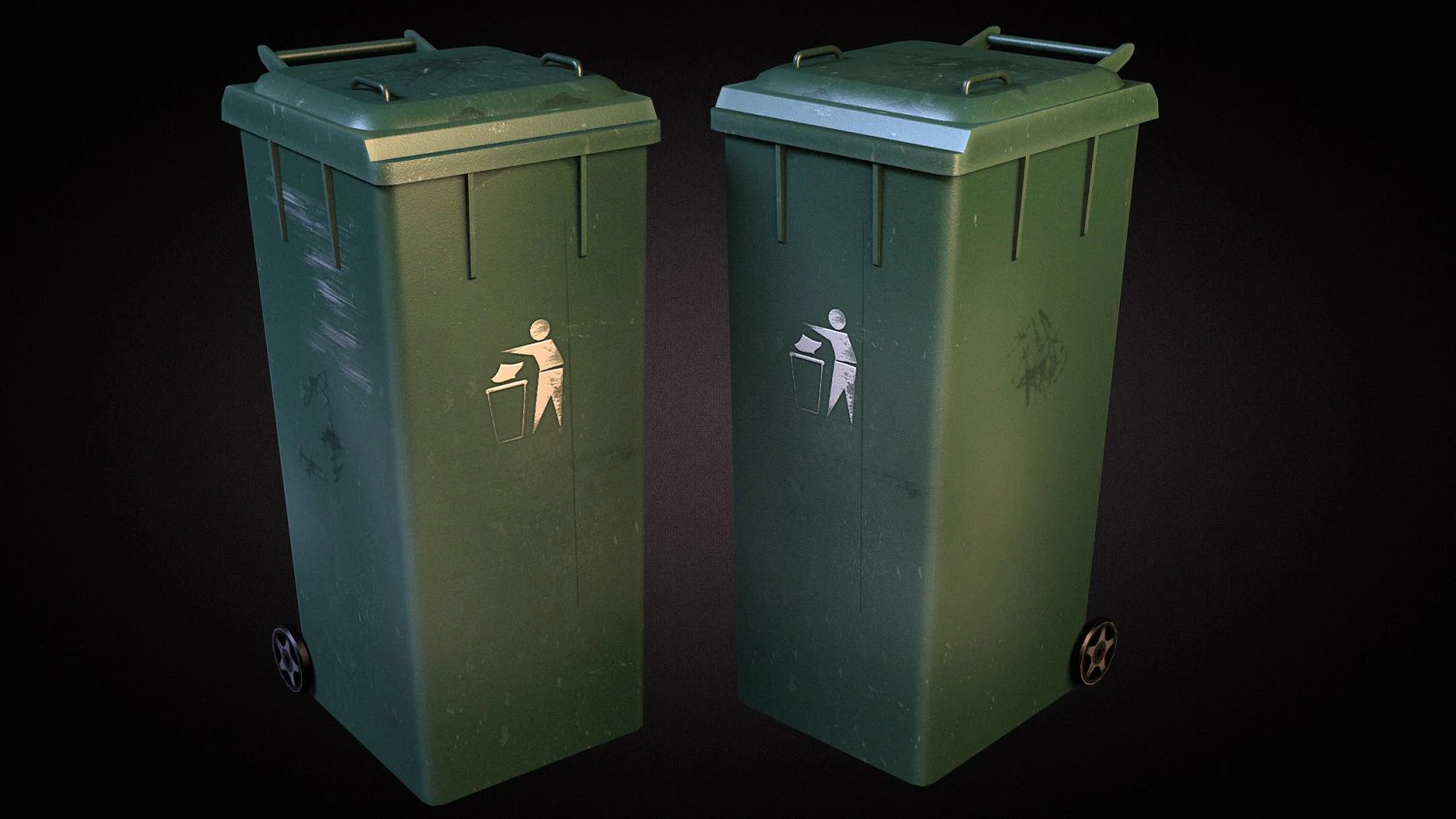 trash dumpster 01 3D Model .c4d .max .obj .3ds .fbx .stl .blend 