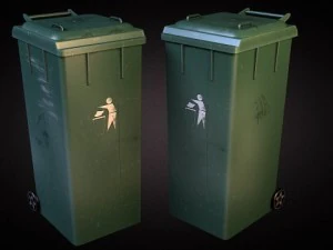 śmietnik 01 Model 3D