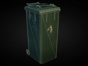 trash dumpster 01 3D Model