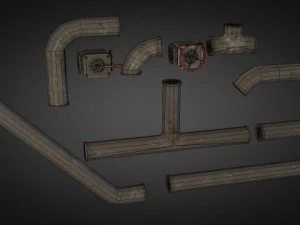 pipe pack 01 3D Model