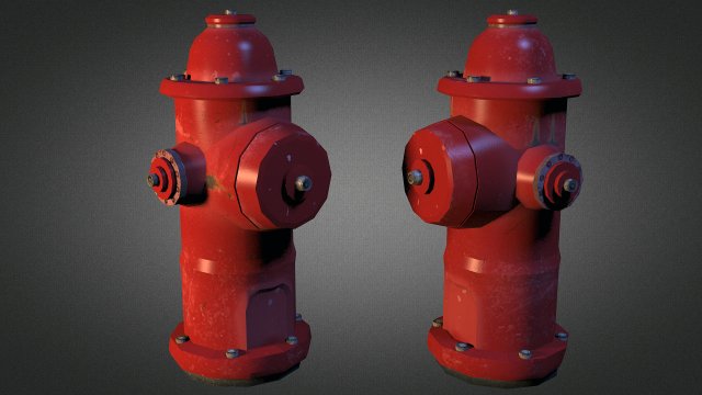 fire hydrant Model 3D .c4d .max .obj .3ds .fbx .stl .blend 