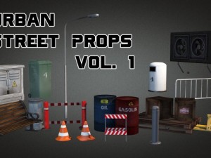 urban street props vol 1 3D मॉडल