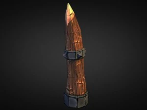 wooden spike pole 3D Model