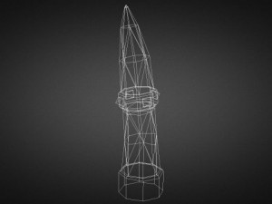 wooden spike pole Modelo 3D