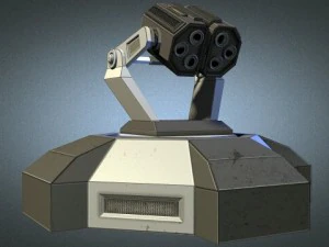 missile tower scifi 3D Model