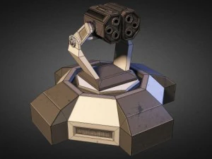 missile tower scifi 3D Model