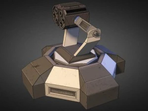 missile tower scifi 3D Model