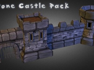 medieval castle pack 3D Model