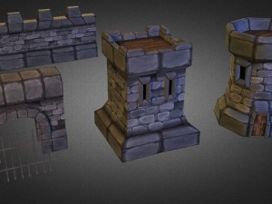 medieval castle pack 3D Model