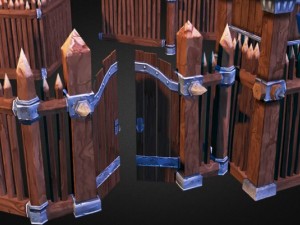 wooden fortress pack 3D-Modell