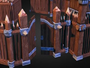 wooden fortress pack 3D Model