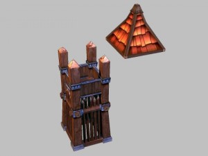 wooden fortress pack 3D-Modell