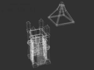 wooden fortress pack 3D Model