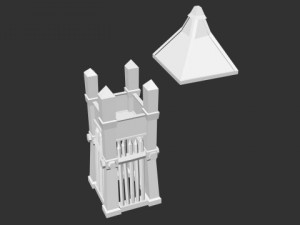 wooden fortress pack 3D-Modell