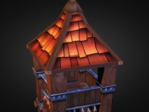 wooden fortress pack 3D-Modell