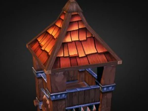 wooden fortress pack 3D Model