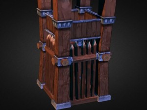 wooden fortress pack 3D-Modell