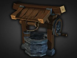 air sumur poli rendah Model 3D