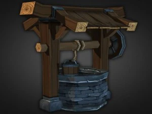 water well low poly 3D Model