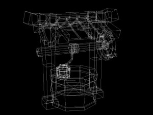 water well low poly Model 3D