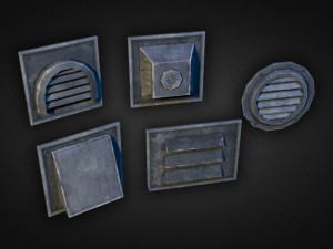 wall vents pack 01 Model 3D