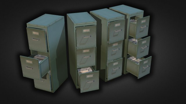 file cabinet 3D-Modell .c4d .max .obj .3ds .fbx .stl .blend 