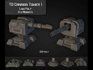 td cannon tower 01 3D Model