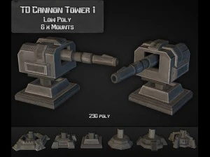 td cannon tower 01 3D Model