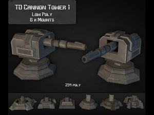 td cannon tower 01 3D Model