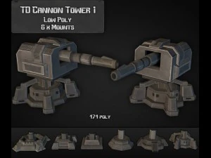 td cannon tower 01 3D Model