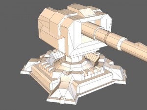 td cannon tower 01 Modelo 3D