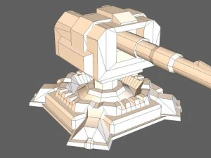td cannon tower 01 3D Model